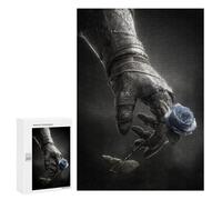 Puzzle pour Adultes300 PCS Gothic Blue Rose Armor Hand Puzzle pour Adolescents pour S'amuser en Famille, Un Défi Éducatif, Un Cadeau d'anniversaire Unique 300 PCS