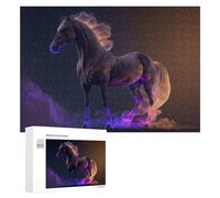 Puzzle pour Adultes300 PCS Magical Fire Horse Artwork Puzzle pour Adultes, Jeu De Réflexion, Cadeau d'anniversaire Ou De Noël 300 PCS