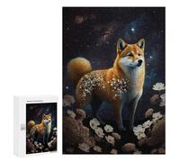 Puzzle pour Adultes300 PCS Magical Fox in Starry Night Puzzle pour Adolescents pour S'amuser en Famille, Un Défi Éducatif, Un Cadeau d'anniversaire Unique 300 PCS