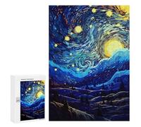 Puzzle pour Adultes300 PCS Magical Starry Night Casse-tête pour Adolescents, Jeu De Réflexion, Décoration Intérieure, Cadeau d'anniversaire Unique 300 PCS