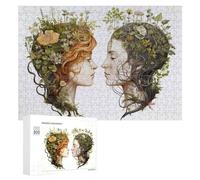 Puzzle pour Adultes300 PCS Nature's Harmony Floral Faces Puzzles pour Adolescents, Jouet, Décoration Murale, Passe-Temps, Cadeau d'anniversaire, Cadeaux, 300 PCS