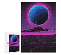 Puzzle pour Adultes300 PCS Neon Desert Night Sky Puzzle pour Adolescents pour S'amuser en Famille, Un Défi Éducatif, Un Cadeau d'anniversaire Unique 300 PCS