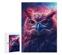 Puzzle pour Adultes300 PCS Owl Night Galaxy Puzzle Casse-tête, Jeu D'assemblage De Motifs, Cadeau d'anniversaire Unique 300 PCS