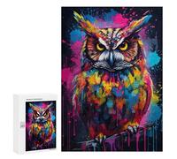 Puzzle pour Adultes300 PCS Owl Painting Bird Puzzle Casse-tête, Jeu D'assemblage De Motifs, Cadeau d'anniversaire Unique 300 PCS