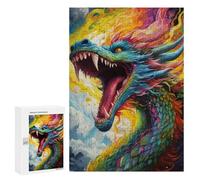 Puzzle pour Adultes300 PCS Rainbow Dragon's Roar Puzzles pour Adolescents, Jouet, Décoration Murale, Passe-Temps, Cadeau d'anniversaire, Cadeaux, 300 PCS