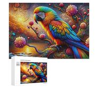 Puzzle pour Adultes300 PCS Rainbow Parrot Fantasy Landscape Puzzles pour Adolescents, Jouet, Décoration Murale, Passe-Temps, Cadeau d'anniversaire, Cadeaux, 300 PCS
