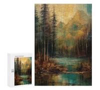 Puzzle pour Adultes300 PCS River Runs Through It Puzzle Casse-tête, Jeu D'assemblage De Motifs, Cadeau d'anniversaire Unique 300 PCS
