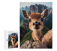 Puzzle pour Adultes300 PCS Selfie of A Young Deer Casse-tête pour Adolescents, Jeu De Réflexion, Décoration Intérieure, Cadeau d'anniversaire Unique 300 PCS