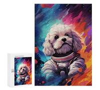 Puzzle pour Adultes300 PCS Space Pup Adventure -50 Puzzle pour Adolescents pour S'amuser en Famille, Un Défi Éducatif, Un Cadeau d'anniversaire Unique 300 PCS