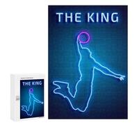 Puzzle pour Adultes300 PCS The King Neon Puzzle Casse-tête, Jeu D'assemblage De Motifs, Cadeau d'anniversaire Unique 300 PCS