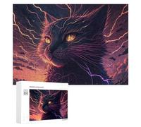 Puzzle pour Adultes300 PCS Thundering Cat Storms -2 Puzzle Casse-tête, Jeu D'assemblage De Motifs, Cadeau d'anniversaire Unique 300 PCS
