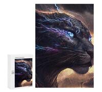 Puzzle pour Adultes300 PCS Thunderous Leopard Epic Wildlife Artwork Puzzles pour Adultes - Jeux Relaxants Qui Améliorent La Mémoire - Idéal comme Cadeau pour Toute La Famille 300 PCS