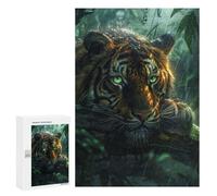 Puzzle pour Adultes300 PCS Tropical Rain Forest Tiger Puzzle Casse-tête, Jeu D'assemblage De Motifs, Cadeau d'anniversaire Unique 300 PCS