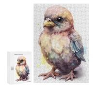 Puzzle pour Adultes300 PCS Watercolor Baby Eagle Art Puzzle Casse-tête, Jeu D'assemblage De Motifs, Cadeau d'anniversaire Unique 300 PCS