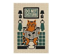 Puzzle pour Adultes38x26cm/1000pcs Grumpy Cat Reading Newspaper on Toilet Puzzles pour Adultes - Jeux De Détente - Défi Difficile - Idéal comme Cadeau pour Toute La Famille 38x26cm/1000pcs