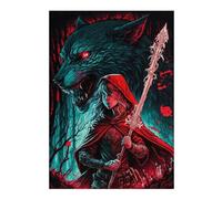 Puzzle pour Adultes38x26cm/1000pcs Wolf and Red Cloak Puzzle pour Adultes, Jeu De Réflexion, Découpe De Précision, Idéal comme Cadeau pour Toute La Famille 38x26cm/1000pcs
