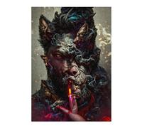 Puzzle pour Adultes38x26cm/1000pcs Wolf Spirit Smoke Puzzle pour Adultes, Jeu De Réflexion, Découpe De Précision, Idéal comme Cadeau pour Toute La Famille 38x26cm/1000pcs
