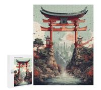 Puzzle pour Adultes500 PCS Anime Japanese Gate Puzzle Casse-tête, Jeu D'assemblage De Motifs, Cadeau d'anniversaire Unique 500 PCS