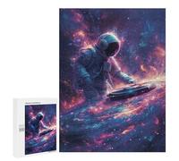 Puzzle pour Adultes500 PCS Astronaut Space DJ Puzzle Casse-tête, Jeu D'assemblage De Motifs, Cadeau d'anniversaire Unique 500 PCS