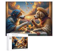 Puzzle pour Adultes500 PCS Canine Dinner A Royal Feast Puzzles pour Adolescents, Jouet, Décoration Murale, Passe-Temps, Cadeau d'anniversaire, Cadeaux, 500 PCS