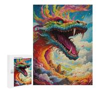 Puzzle pour Adultes500 PCS Colorful Dragon Sky Artwork Puzzles pour Adolescents, Jouet, Décoration Murale, Passe-Temps, Cadeau d'anniversaire, Cadeaux, 500 PCS