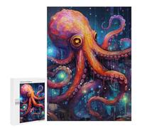 Puzzle pour Adultes500 PCS Colorful Octopus Artwork -3 Puzzle pour Adultes, Jeu De Réflexion, Cadeau d'anniversaire Ou De Noël 500 PCS