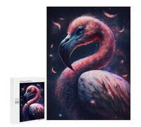 Puzzle pour Adultes500 PCS Cosmic Flamingo Artwork Casse-tête pour Adolescents - Jeu De Réflexion - Améliore La Mémoire - Aide À Exercer Le Cerveau 500 PCS