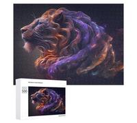 Puzzle pour Adultes500 PCS Cosmic Lion A Digital Artwork -1 Puzzle pour Adultes, Jeu De Réflexion, Cadeau d'anniversaire Ou De Noël 500 PCS