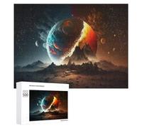 Puzzle pour Adultes500 PCS Distant Planet with Fiery Atmosphere -1 Puzzles pour Adolescents, Jouet, Décoration Murale, Passe-Temps, Cadeau d'anniversaire, Cadeaux, 500 PCS