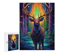 Puzzle pour Adultes500 PCS Enchanted Forest Deer -25 Puzzle pour Adultes, Jeu De Réflexion, Cadeau d'anniversaire Ou De Noël 500 PCS