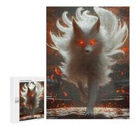 Puzzle pour Adultes500 PCS Fox with Fiery Eyes Casse-tête pour Adolescents, Jeu De Réflexion, Décoration Intérieure, Cadeau d'anniversaire Unique 500 PCS