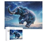 Puzzle pour Adultes500 PCS Galactic Elephant in Space Puzzles pour Adolescents, Jouet, Décoration Murale, Passe-Temps, Cadeau d'anniversaire, Cadeaux, 500 PCS