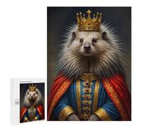 Puzzle pour Adultes500 PCS Hedgehog King Casse-tête pour Adolescents, Jeu De Réflexion, Décoration Intérieure, Cadeau d'anniversaire Unique 500 PCS