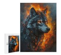 Puzzle pour Adultes500 PCS Majestic Gray Wolf Puzzle Casse-tête, Jeu D'assemblage De Motifs, Cadeau d'anniversaire Unique 500 PCS