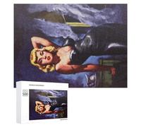 Puzzle pour Adultes500 PCS Marilyn Monroe in Black Leather Suit Puzzle pour Adultes, Jeu De Réflexion, Cadeau d'anniversaire Ou De Noël 500 PCS