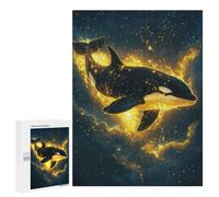 Puzzle pour Adultes500 PCS Orca in Space Casse-tête pour Adolescents, Jeu De Réflexion, Décoration Intérieure, Cadeau d'anniversaire Unique 500 PCS