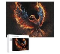 Puzzle pour Adultes500 PCS Phoenix Rising Fire and Flame Artwork Puzzle pour Adultes, Jeu De Réflexion, Cadeau d'anniversaire Ou De Noël 500 PCS