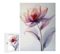 Puzzle pour Adultes500 PCS Pink Iris Flowers Puzzle Casse-tête, Jeu D'assemblage De Motifs, Cadeau d'anniversaire Unique 500 PCS
