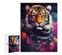 Puzzle pour Adultes500 PCS Tiger Astronaut Space Suit-5 Puzzle pour Adolescents pour S'amuser en Famille, Un Défi Éducatif, Un Cadeau d'anniversaire Unique 500 PCS