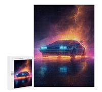 Puzzle pour Adultes500 PCS Time Machine Neon Lights -1 Puzzle pour Adolescents pour S'amuser en Famille, Un Défi Éducatif, Un Cadeau d'anniversaire Unique 500 PCS