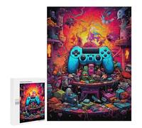 Puzzle pour Adultes500 PCS Video Game Odyssey Controller in A Fantasy World Puzzle pour Adultes, Jeu De Réflexion, Cadeau d'anniversaire Ou De Noël 500 PCS