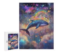Puzzle pour Adultes500 PCS Whale Dreams in Rainbow Sky Puzzle pour Adolescents pour S'amuser en Famille, Un Défi Éducatif, Un Cadeau d'anniversaire Unique 500 PCS
