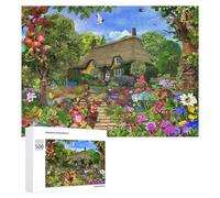 Puzzle pour Adultes500 PCS Whimsical Cottage Garden Jigsaw Puzzle Puzzle pour Adultes, Jeu De Réflexion, Cadeau d'anniversaire Ou De Noël 500 PCS