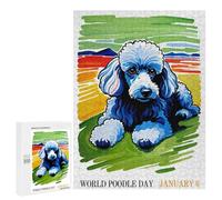 Puzzle pour Adultes500 PCS World Poodle Day Poster Casse-tête pour Adolescents - Jeu De Réflexion - Améliore La Mémoire - Aide À Exercer Le Cerveau 500 PCS