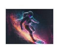 Puzzle pour Adultes52x38cm/1000pcs Astronaut Surfing in Space -12 Puzzle pour Adultes, Jeu De Réflexion, Découpe De Précision, Idéal comme Cadeau pour Toute La Famille 52x38cm/1000pcs