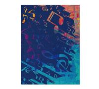 Puzzle pour Adultes52x38cm/1000pcs I Love Musical Notes #1 Puzzles pour Adultes - Jouets Anti-Stress - Assemblage De Motifs - Cadeaux De Réduction du Stress 52x38cm/1000pcs