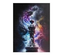 Puzzle pour Adultes52x38cm/1000pcs Magical Chess King Puzzle pour Adultes, Jeu De Réflexion, Découpe De Précision, Idéal comme Cadeau pour Toute La Famille 52x38cm/1000pcs