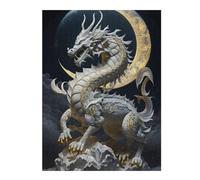 Puzzle pour Adultes52x38cm/1000pcs Serene Celestial Dragon Statue Puzzle pour Adultes, Jeu De Réflexion, Découpe De Précision, Idéal comme Cadeau pour Toute La Famille 52x38cm/1000pcs