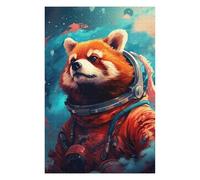 Puzzle pour Adultes75x50cm/1000pcs Red Panda Astronaut Space Suit Puzzle pour Adultes Jeux Relaxants, Amusants Et Humoristiques Cadeaux Uniques pour Un Anniversaire Et Noël 75x50cm/1000pcs