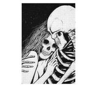 Puzzle pour Adultes75x50cm/1000pcs Skeletal Embrace Love Beyond The Grave Puzzle pour Adultes, Jeu De Réflexion pour Améliorer La Mémoire, Cadeau d'anniversaire, Présents, 75x50cm/1000pcs